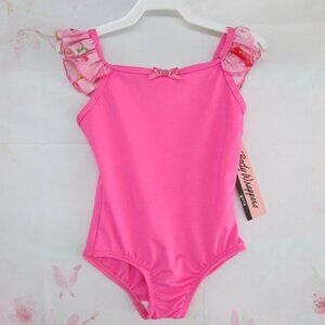 Leotard New Girl's 4-6 XS Body Wrappers Dance Ballet Gymnastics Pink Ruffle S